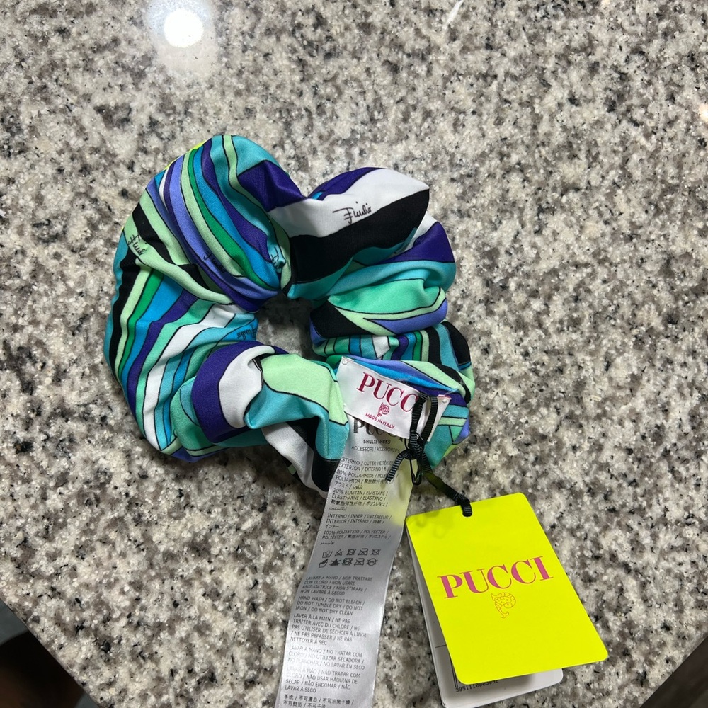 Pucci Multicolor Striped Scrunchie
